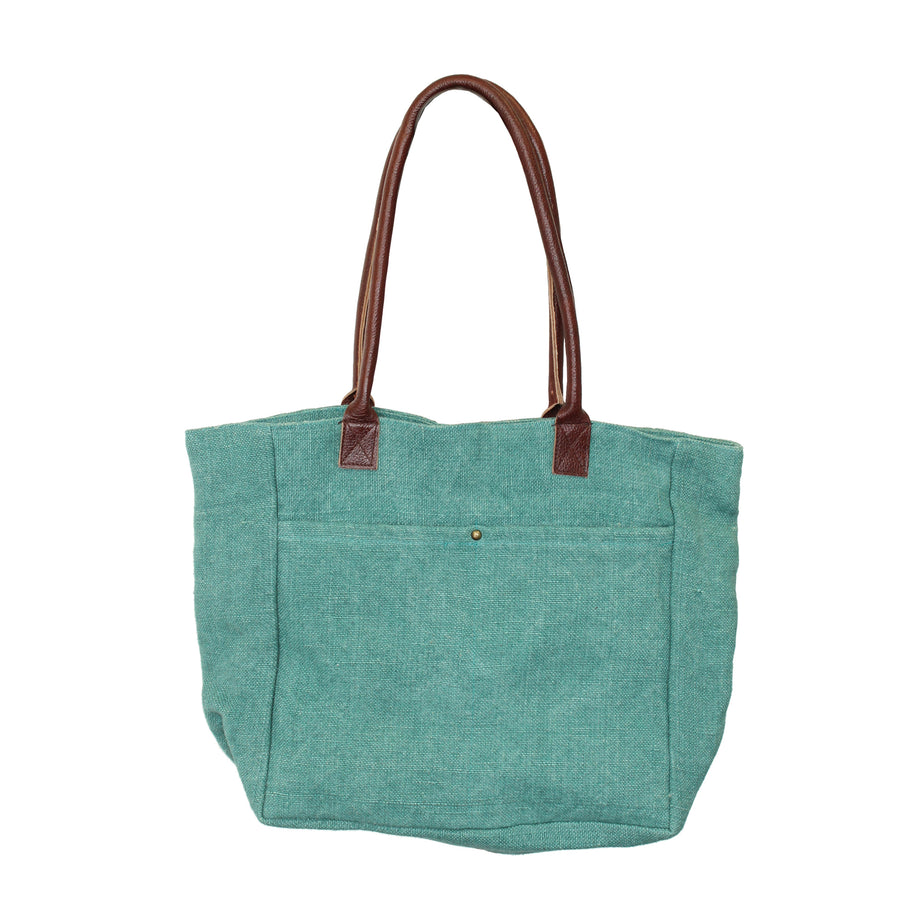 'Tahiti' Soft Jute Bag - Turquoise