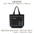 CB4040 Black Cotton Bag
