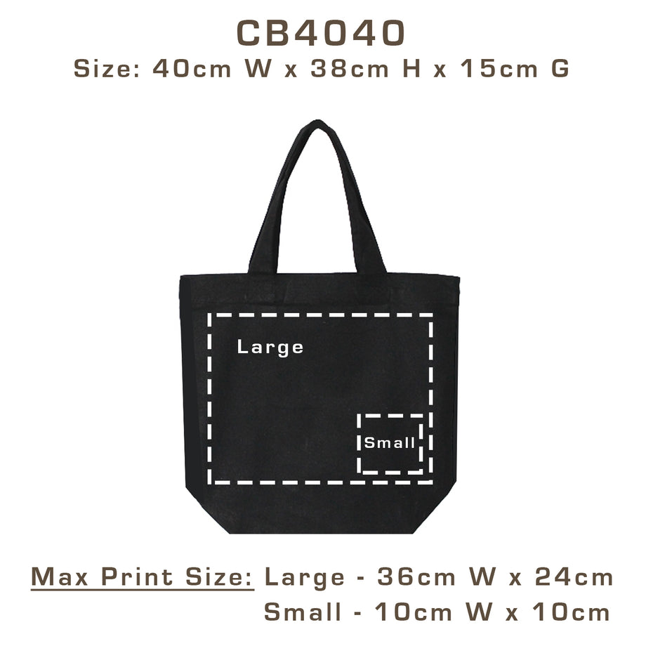 CB4040 Black Cotton Bag