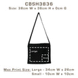 CBSH3836 Black Cotton Shoulder Bag