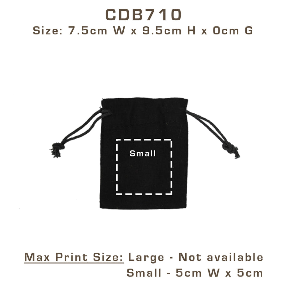 CDB710 Black Cotton Drawstring