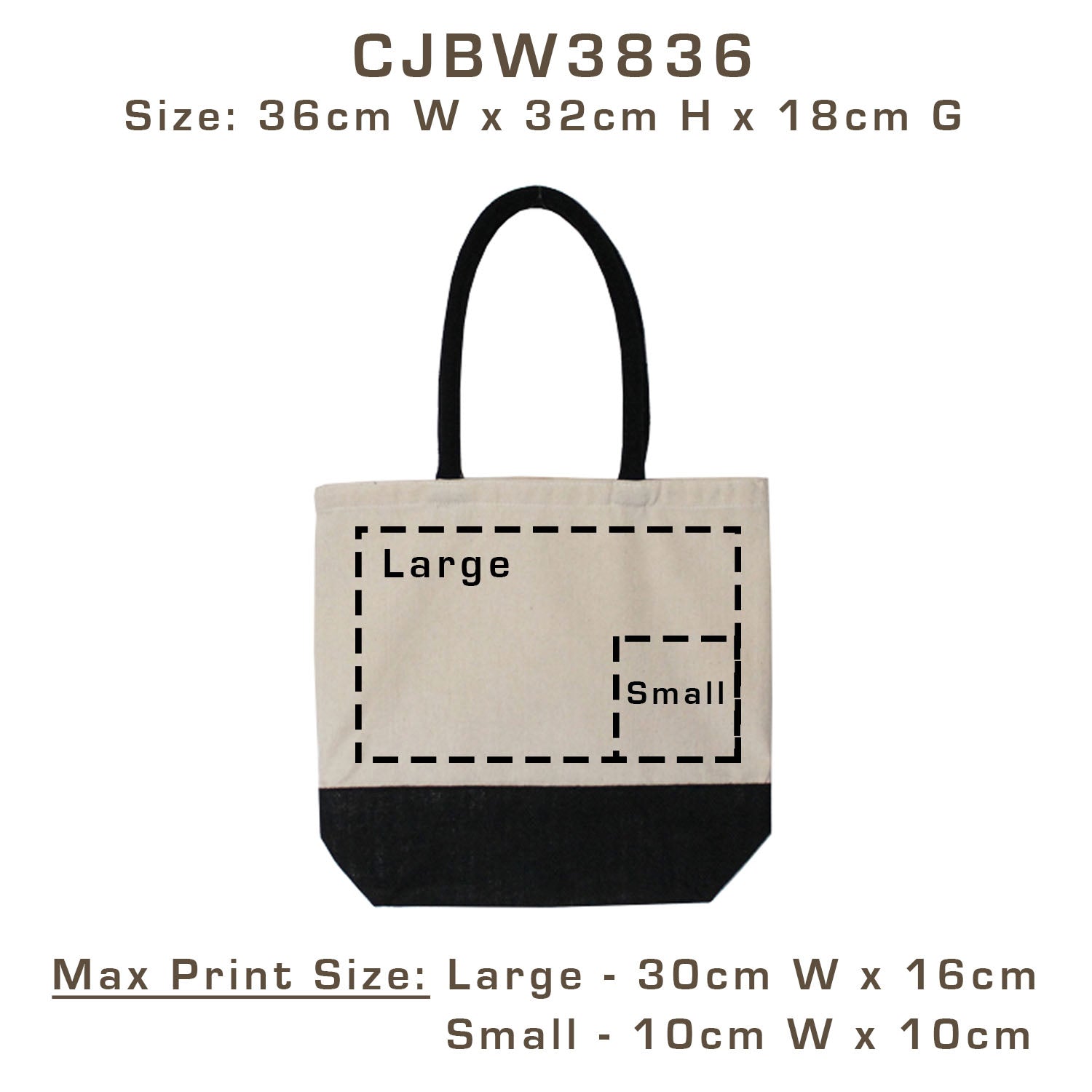 CJBW3634 Cotton and jute two tone bag