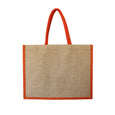 JNO4334 Natural & Orange Jute Bag