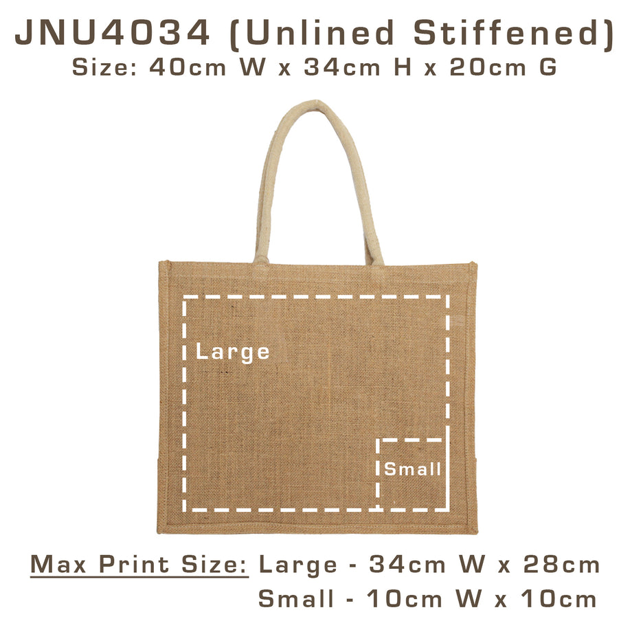 JNU4034 Unlined Stiffened Jute Bag