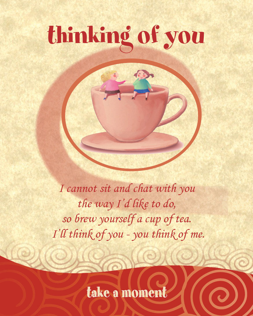 Girls On Mug Tea-Card (Thinking Of You)