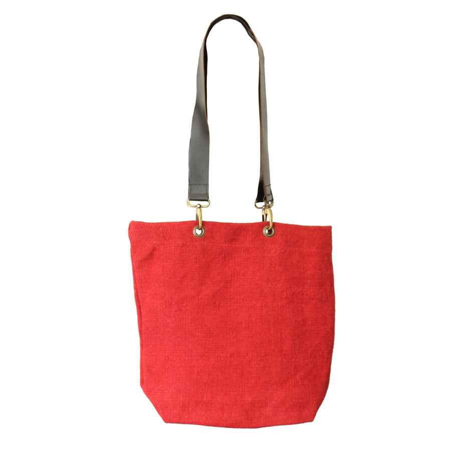 'Ruby' Soft Jute Bag - Red