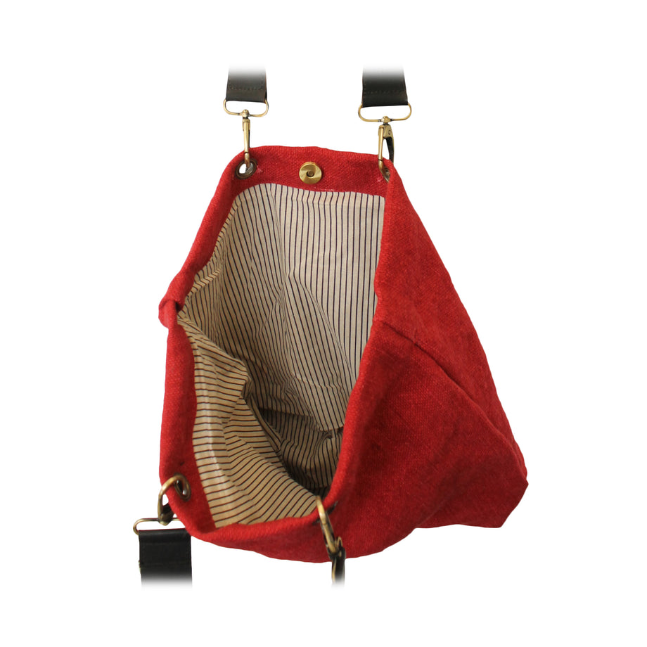 'Ruby' Soft Jute Bag - Red