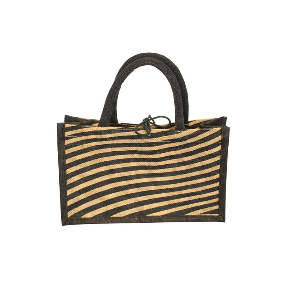 Jute Gift Bag - Stripe