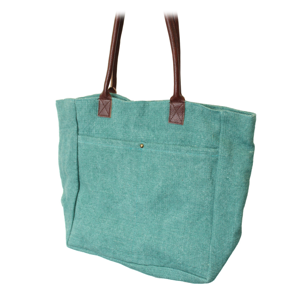 'Tahiti' Soft Jute Bag - Turquoise